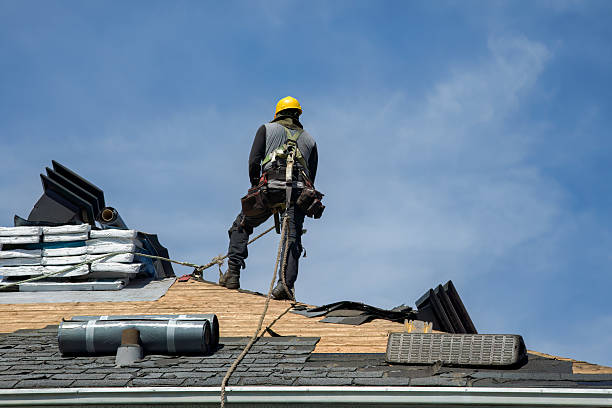 Professional Roofing technician working in Topping, VA